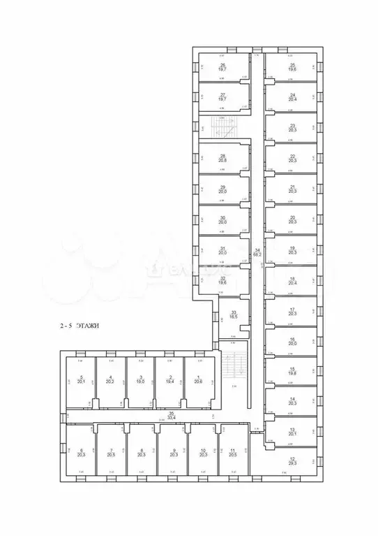Апартаменты-студия, 20,3 м, 3/5 эт. - Фото 0