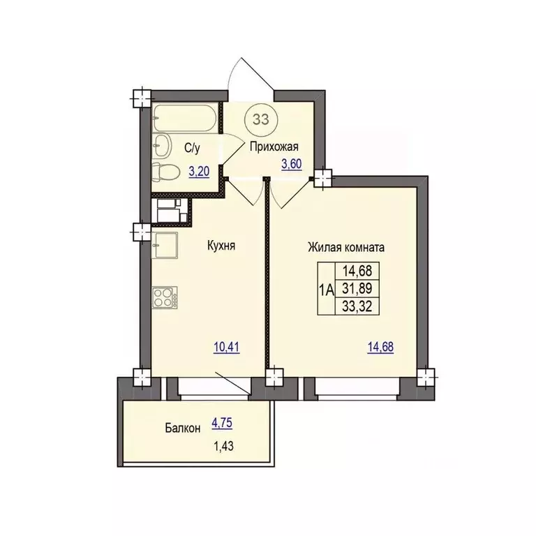 1-к кв. Псковская область, Псковский район, Завеличенская волость, д. ... - Фото 1