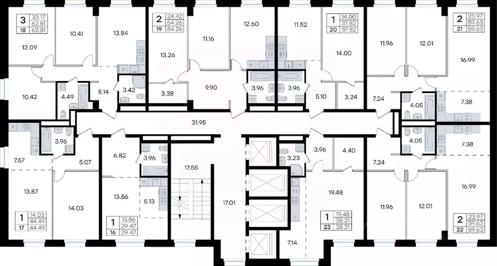 2-к кв. Приморский край, Владивосток ул. Тухачевского, 80 (54.26 м) - Фото 2