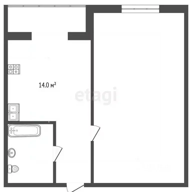 1-к кв. Тюменская область, Тюмень Таврическая ул., 9б (46.0 м) - Фото 2