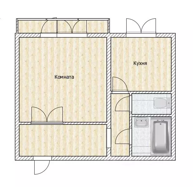 1-к кв. Красноярский край, Красноярск Светлогорская ул., 35 (42.1 м) - Фото 2