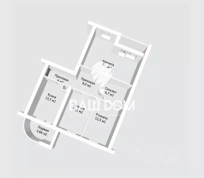 3-к кв. Брянская область, Брянск ул. Романа Брянского, 1 (85.4 м) - Фото 1