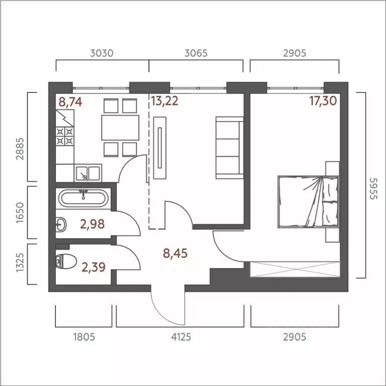 2-к кв. Иркутская область, Иркутск Дальневосточная ул., 46А (53.08 м) - Фото 0