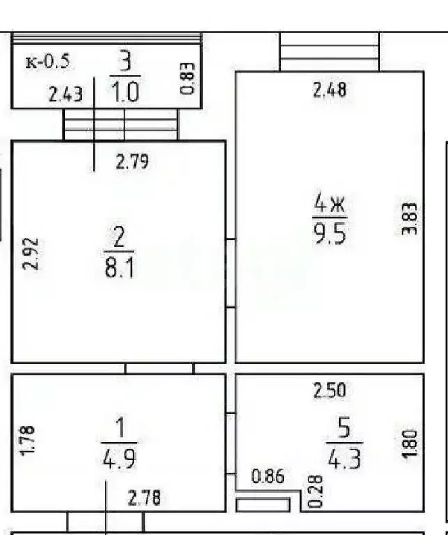 1-к кв. Калининградская область, Калининград просп. Победы, 257 (28.7 ... - Фото 2