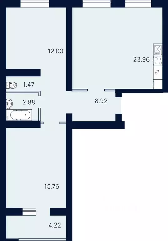 2-к кв. Саратовская область, Саратов Солнечный-2 жилрайон, Сияй-город ... - Фото 1