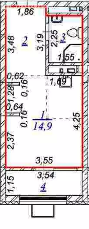 Квартира-студия: Екатеринбург, бульвар Владимира Белоглазова, 5 (24.3 ... - Фото 1