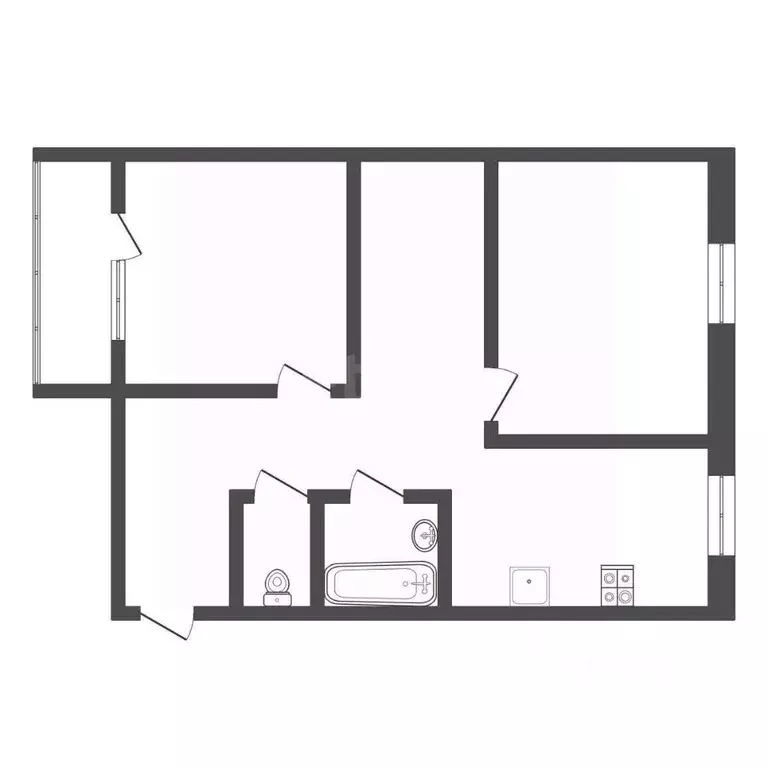 2-к кв. Тульская область, Богородицк Западный мкр, 18 (51.5 м) - Фото 2