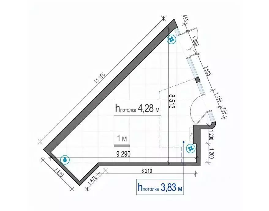 Помещение свободного назначения в Москва Бутырская ул., уч1 (48 м) - Фото 2