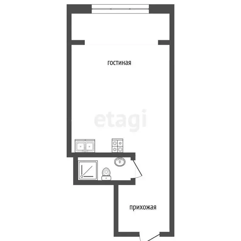 Квартира-студия: Алупка, Севастопольский переулок, 21 (26 м) - Фото 1