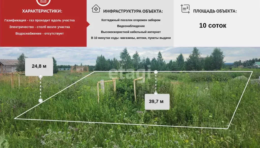 Участок в Свердловская область, Белоярский муниципальный округ, пос. ... - Фото 0