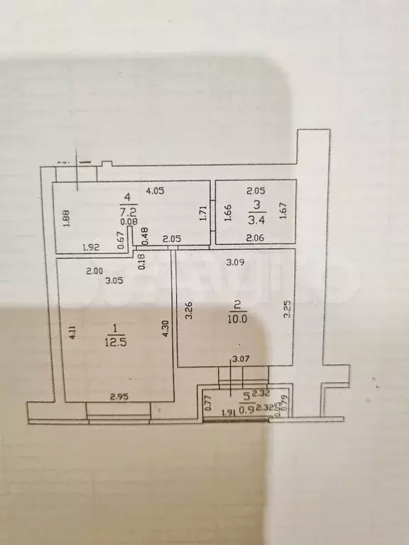 1-к. квартира, 33,1 м, 3/3 эт. - Фото 0