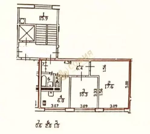 2-к кв. Санкт-Петербург Байконурская ул., 7К1 (44.7 м) - Фото 2