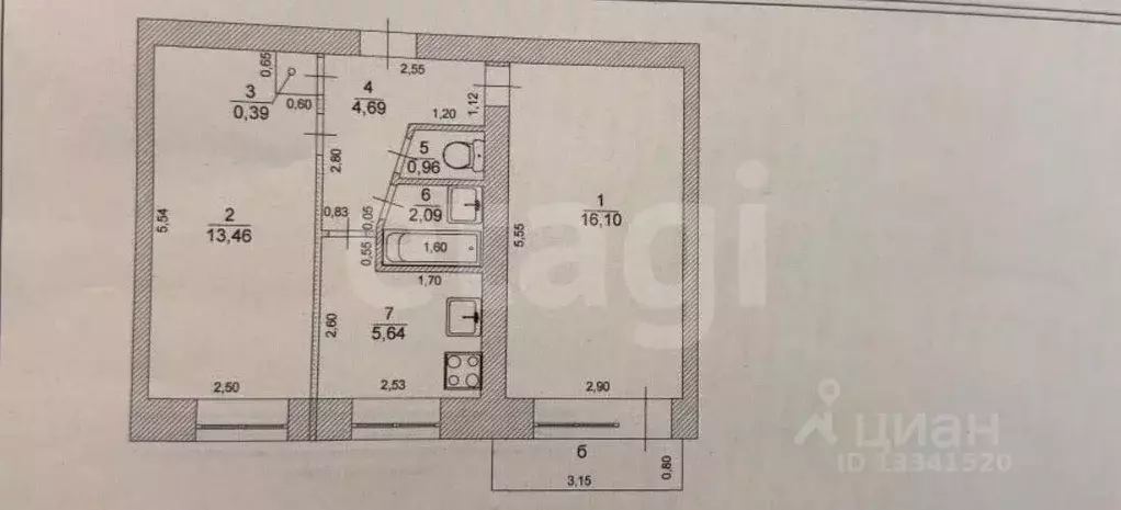 2-к кв. Ульяновская область, Ульяновск ул. Александра Матросова, 4 ... - Фото 2