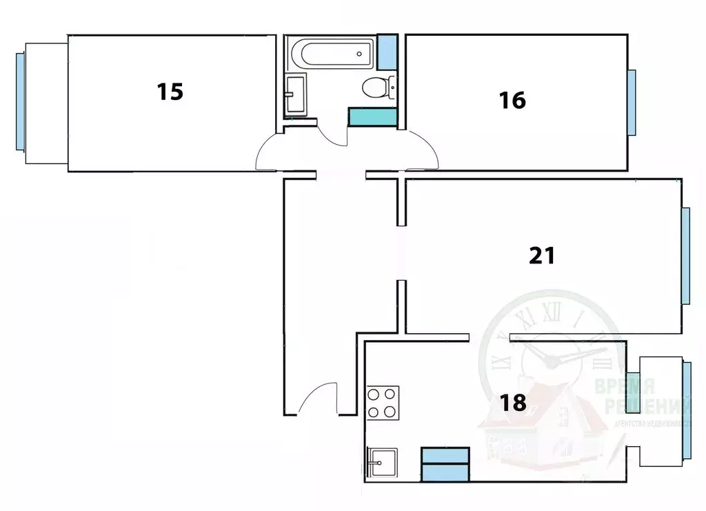 3-комнатная квартира: Химки, проспект Мельникова, 31 (84.3 м) - Фото 2