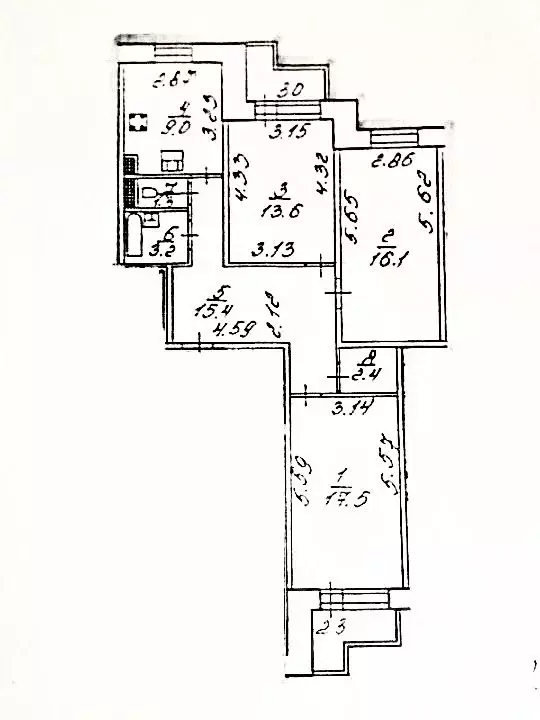 3-к кв. Санкт-Петербург Новобелицкая ул., 6к2 (78.5 м) - Фото 1