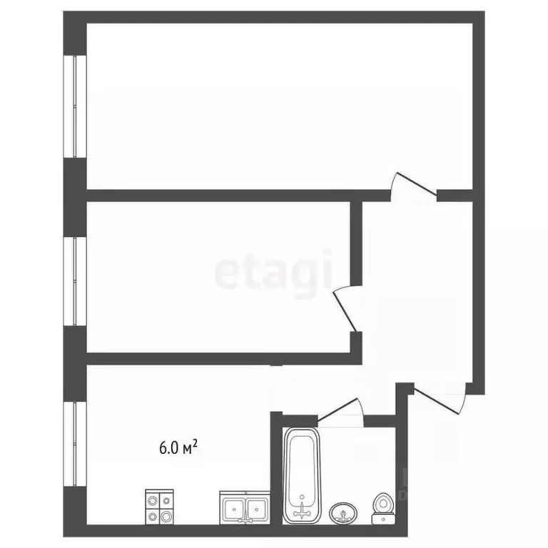 2-к кв. Омская область, Омск Пригородная ул., 10/1 (41.0 м) - Фото 2