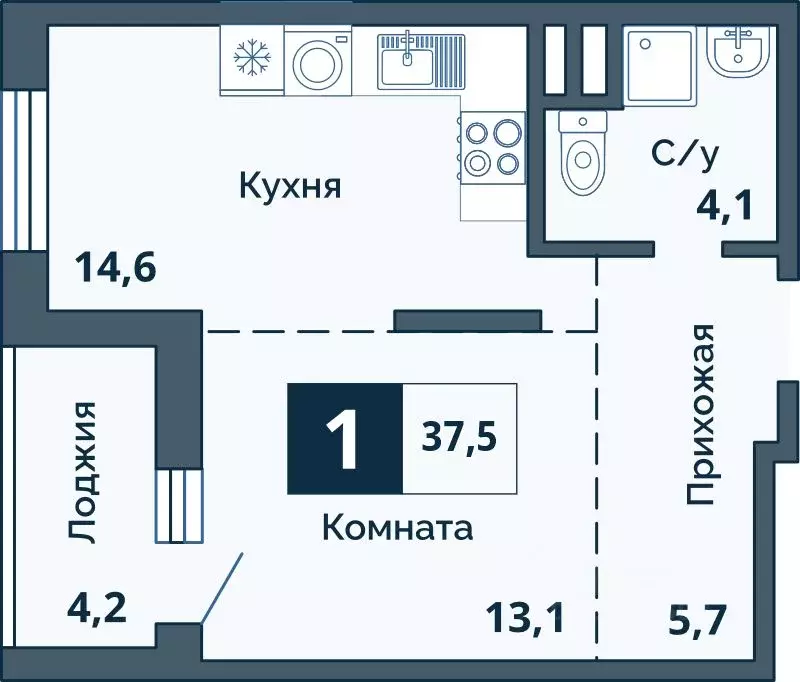 1-к кв. Курганская область, Курган Центральный жилрайон, Счастье жилой ... - Фото 0