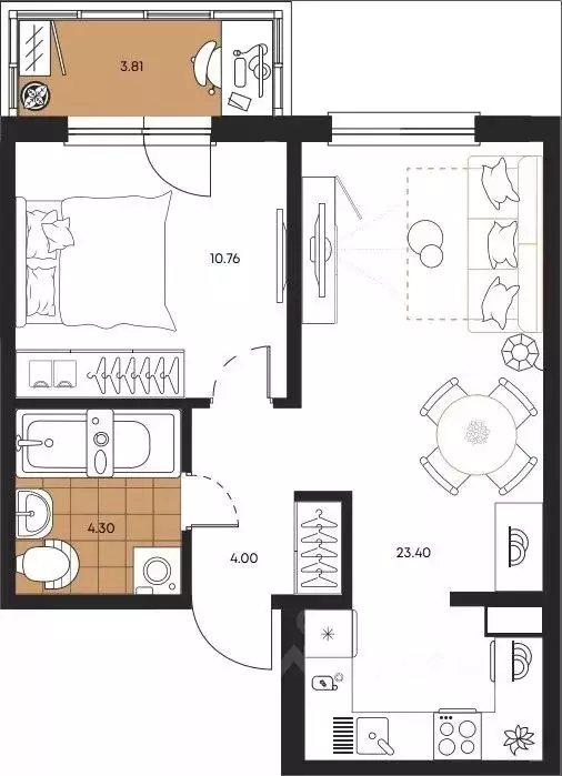 1-к кв. Сахалинская область, Южно-Сахалинск ул. Имени Б.П. Полевого, 5 ... - Фото 1