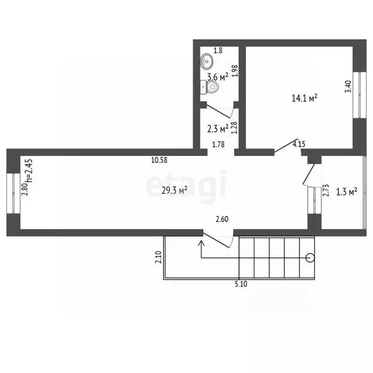 Торговая площадь в Мордовия, Саранск ул. Попова, 66 (51 м) - Фото 1
