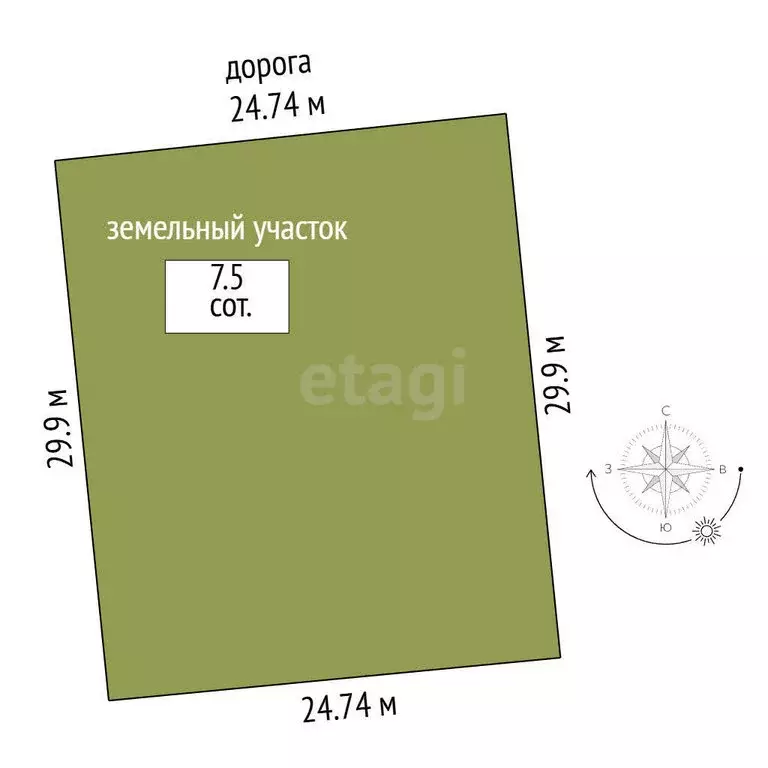 Участок в деревня Расловлево, Свободная улица (7.5 м) - Фото 1