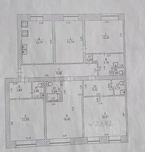 Студия Ульяновская область, Ульяновск Солнечная ул., 14 (23.7 м) - Фото 2