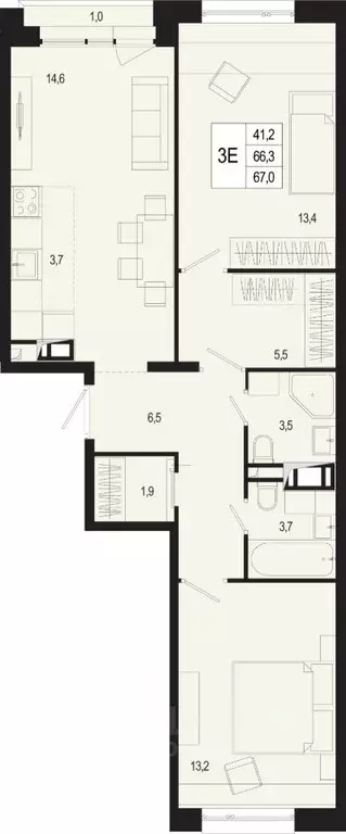 3-к кв. Московская область, Подольск городской округ, д. Борисовка ... - Фото 1