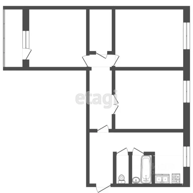 3-к кв. Мордовия, Саранск ул. Пушкина, 30 (64.0 м) - Фото 1