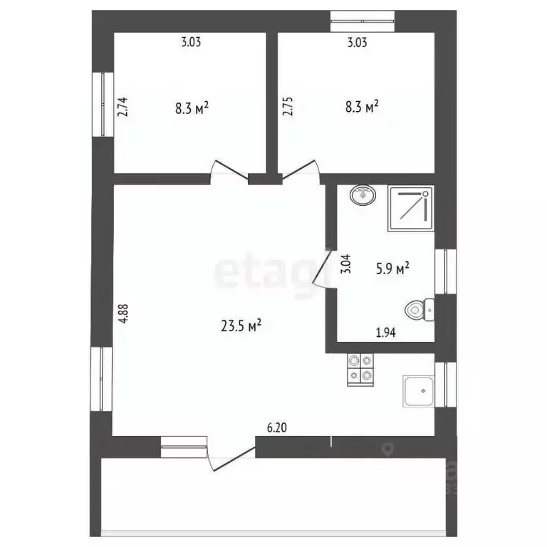 Дом в Тюменская область, Тюменский муниципальный округ, с. Кулига ул. ... - Фото 2