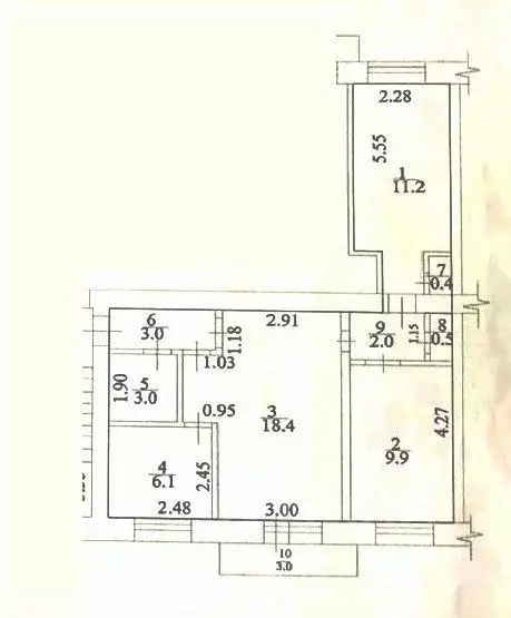 3-к кв. Башкортостан, Уфа ул. Мустая Карима, 28А (54.5 м) - Фото 2