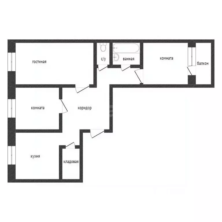 3-к кв. Курганская область, Кетовский муниципальный округ, с. ... - Фото 2