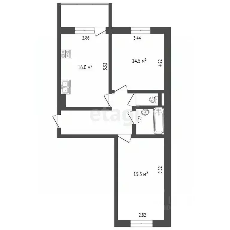 2-к кв. Мордовия, Саранск ул. Тани Бибиной, 3/6 (58.5 м) - Фото 0