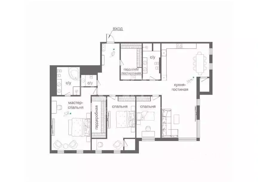 Квартира, 4 комнаты, 176 м - Фото 2