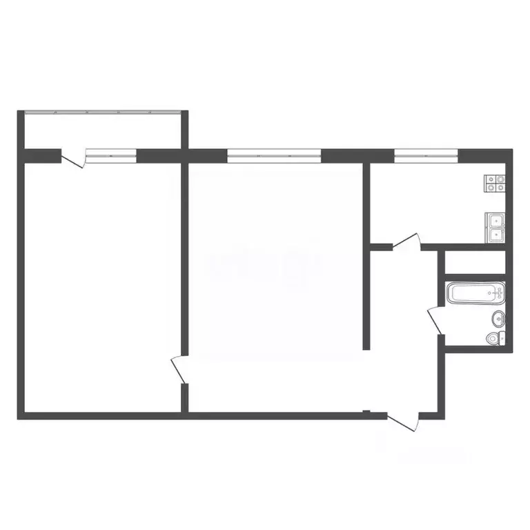 2-к кв. Тюменская область, Тюмень Авторемонтная ул., 17 (47.0 м) - Фото 2