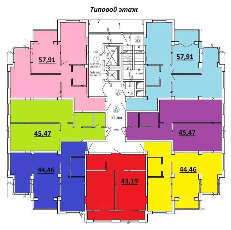 Квартира, 2 комнаты, 60 м - Фото 0