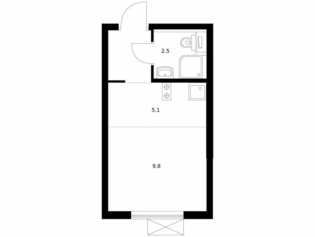 Квартира-студия: Котельники, микрорайон Белая Дача, 30 (19.9 м) - Фото 1