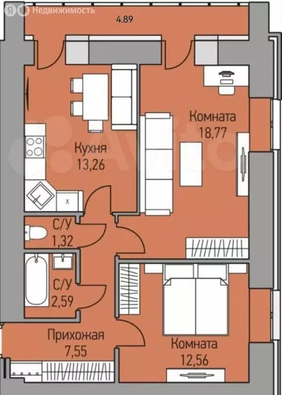 2-комнатная квартира: Шутовщина, Ботаническая улица, 1 (59 м) - Фото 1