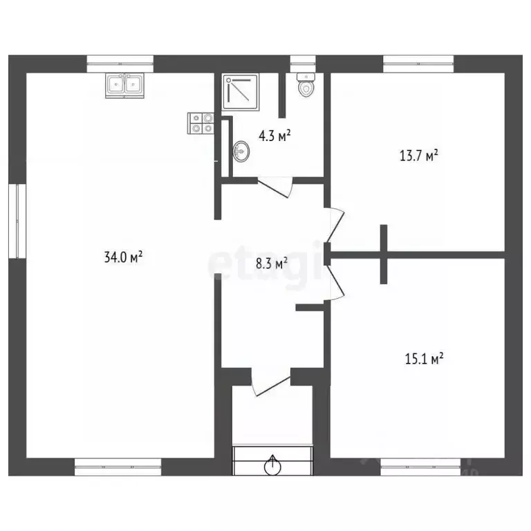 Дом в Тюменская область, Тюменский муниципальный округ, с. Каменка, ... - Фото 1