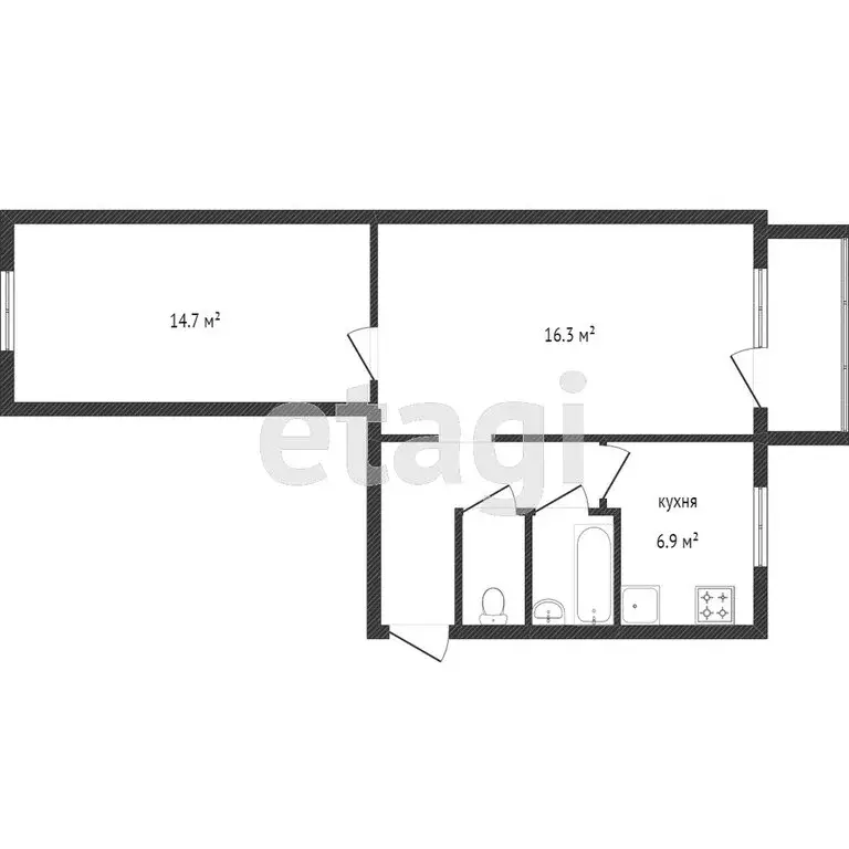 2-комнатная квартира: Златоуст, 3-й микрорайон проспекта имени Ю.А. ... - Фото 1