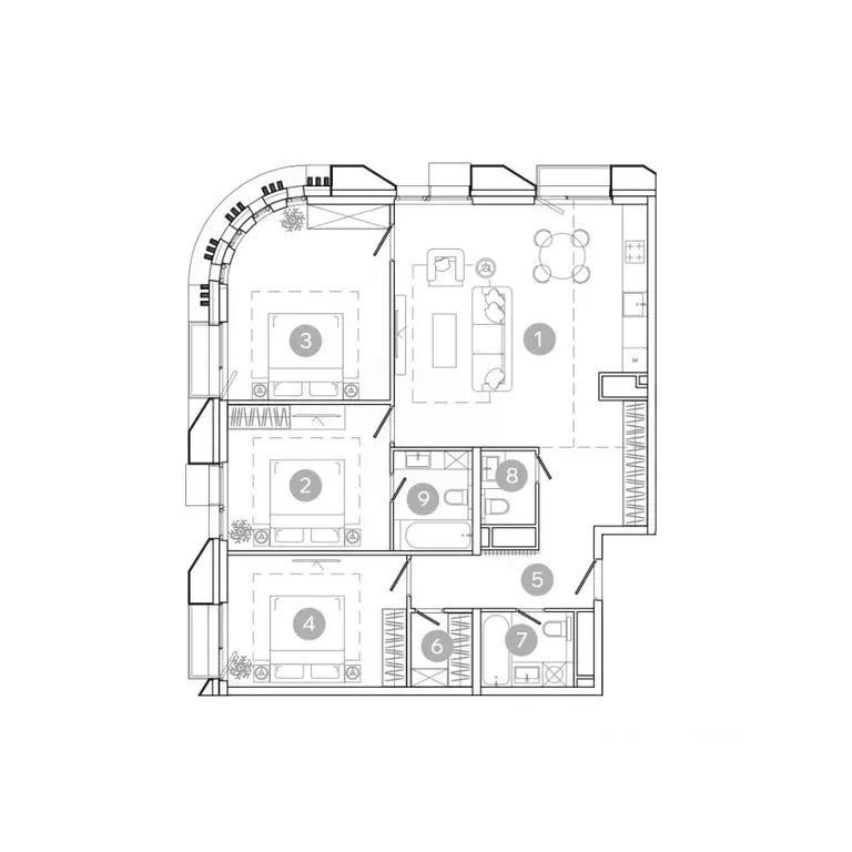 4-к кв. Москва ул. 8-я Соколиной Горы, 26 (107.2 м) - Фото 0