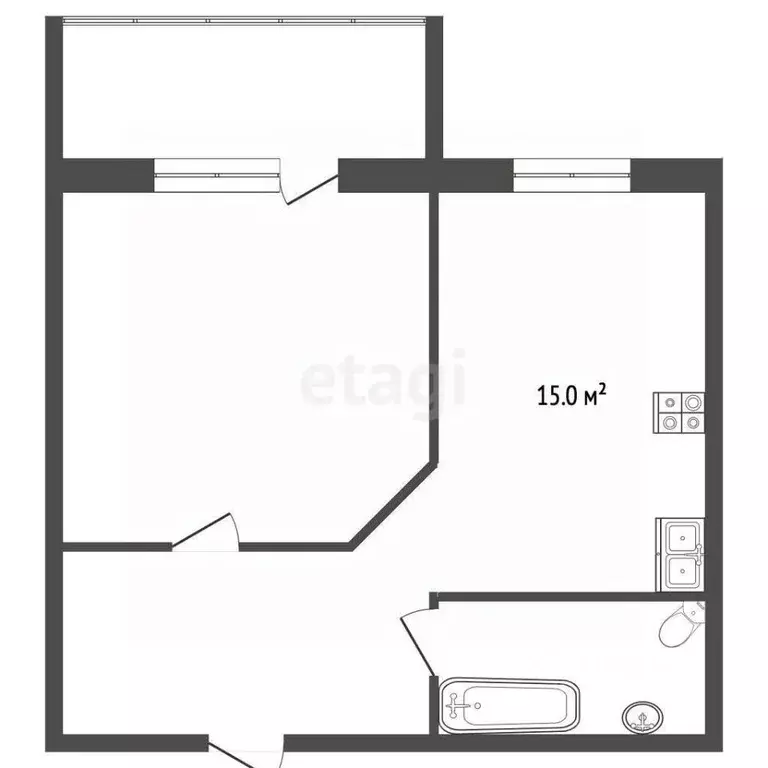 1-к кв. Ростовская область, Таганрог пер. 1-й Новый, 22Б (38.0 м) - Фото 2