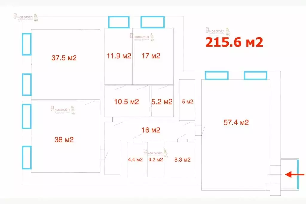 Офис (215.6 м) - Фото 1