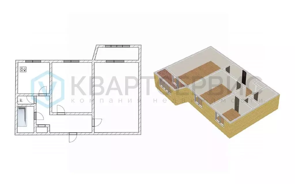 2-к кв. Омская область, Омск ул. 5-й Армии, 10/1 (52.8 м) - Фото 2