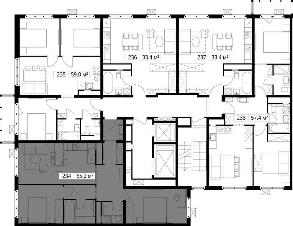 2-комнатная квартира: Сапроново, микрорайон Купелинка, квартал ... - Фото 2