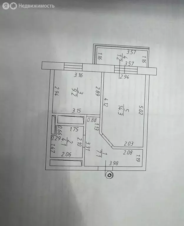 1-комнатная квартира: Казань, проезд Яраткан, 4В (34.7 м) - Фото 1