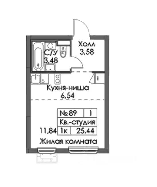 Студия Ленинградская область, Всеволожский район, д. Новое Девяткино ... - Фото 1