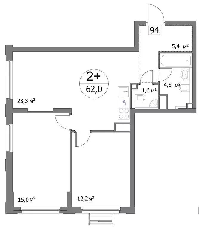 2-комнатная квартира: Нижний Новгород, улица Сергея Акимова, 50 (62 м) - Фото 1