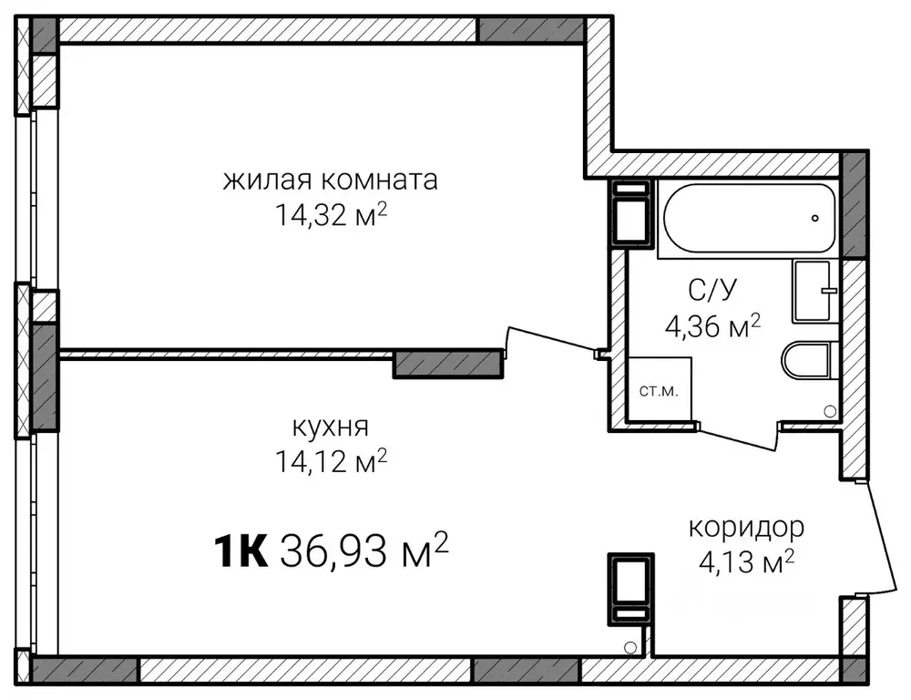 1-к кв. Нижегородская область, Нижний Новгород Сахарный Дол жилой ... - Фото 0