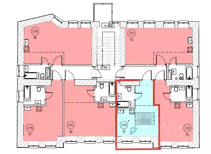 Студия Санкт-Петербург Тележная ул., 29Г (22.4 м) - Фото 1