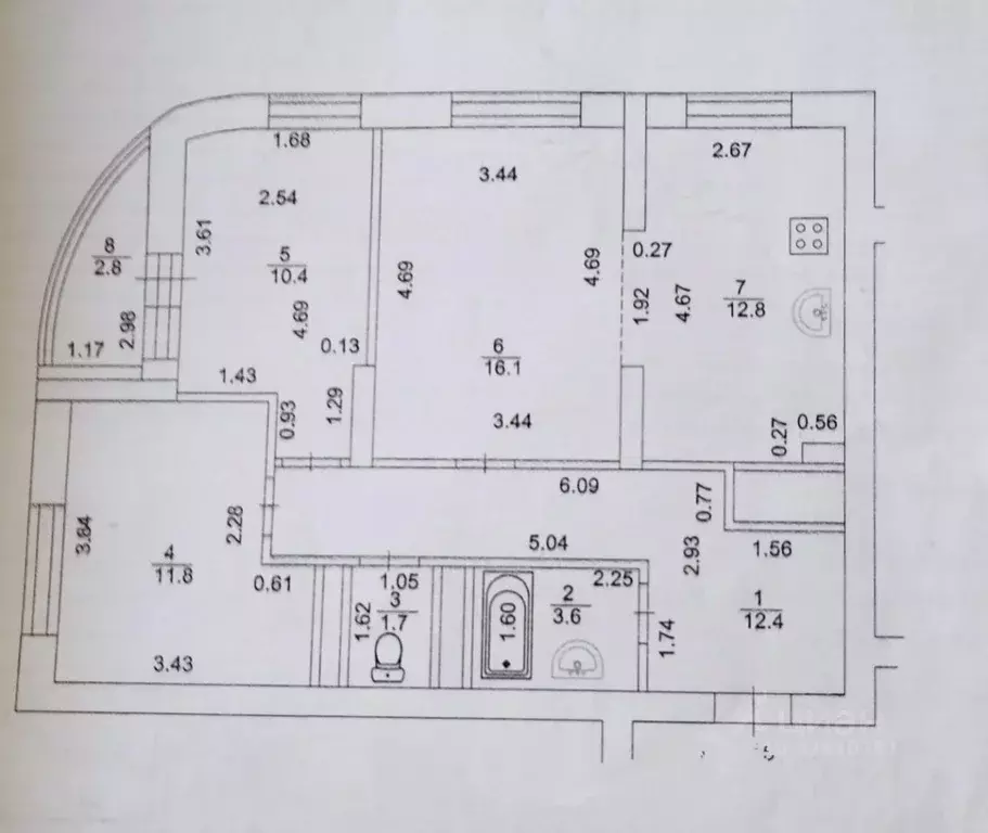 3-к кв. Башкортостан, Уфа Айская ул., 18 (70.2 м) - Фото 1