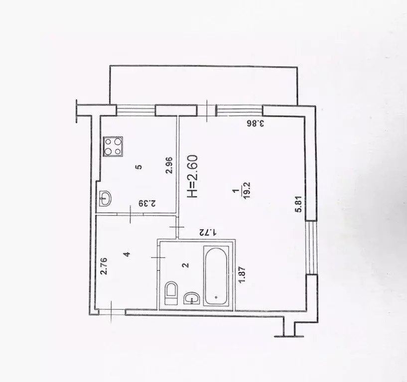 1-к кв. Волгоградская область, Волжский Оломоуцкая ул., 72 (42.4 м) - Фото 1